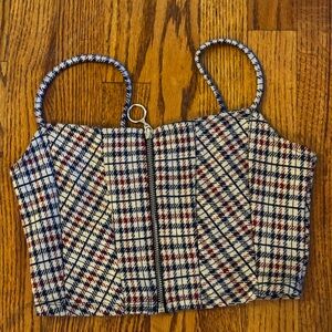 Urban Outfitters Stylish Plaid Crop Top